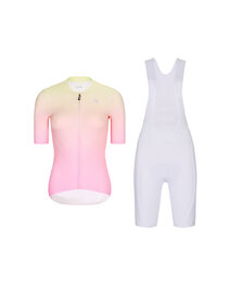 RIVANELLE Kurzarm Radtrikot und Shorts - ELEVATE - Weiß/Rosa/mehrfarbig